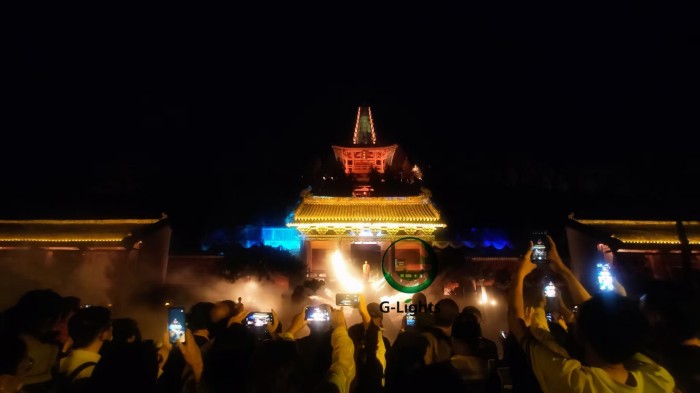 Shanxi Puji Temple Night Tour Lighting