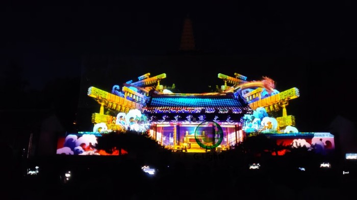 Shanxi Puji Temple Night Tour Lighting