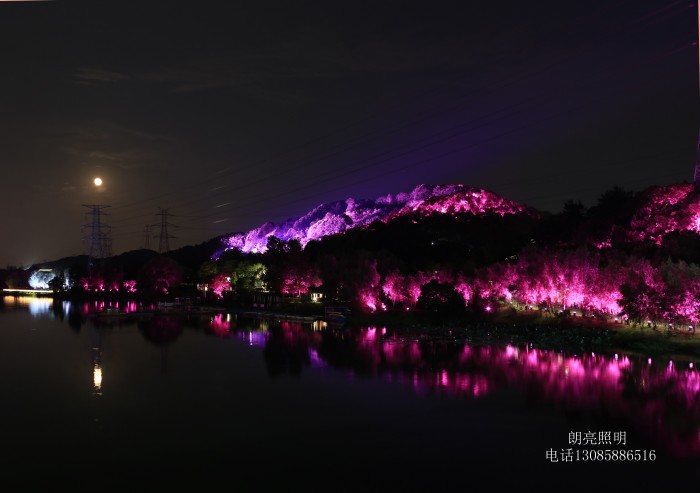 Houguan Lake Mountain Lighting in Caidian District, Wuhan