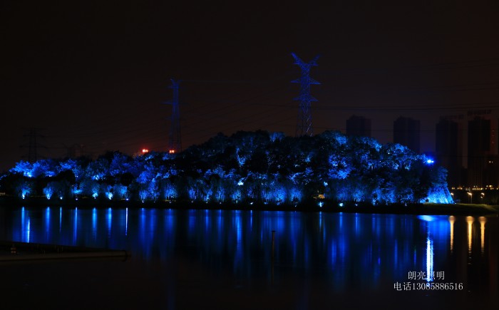 Houguan Lake Mountain Lighting in Caidian District, Wuhan