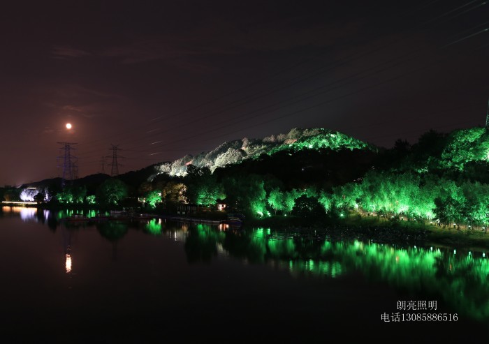 Houguan Lake Mountain Lighting in Caidian District, Wuhan