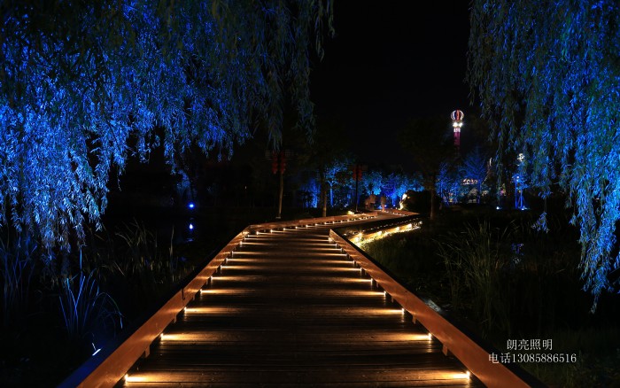 Houguan Lake Mountain Lighting in Caidian District, Wuhan