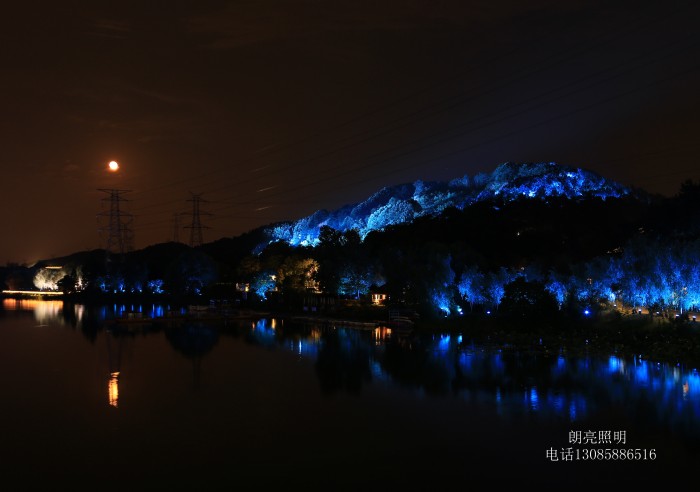 Houguan Lake Mountain Lighting in Caidian District, Wuhan