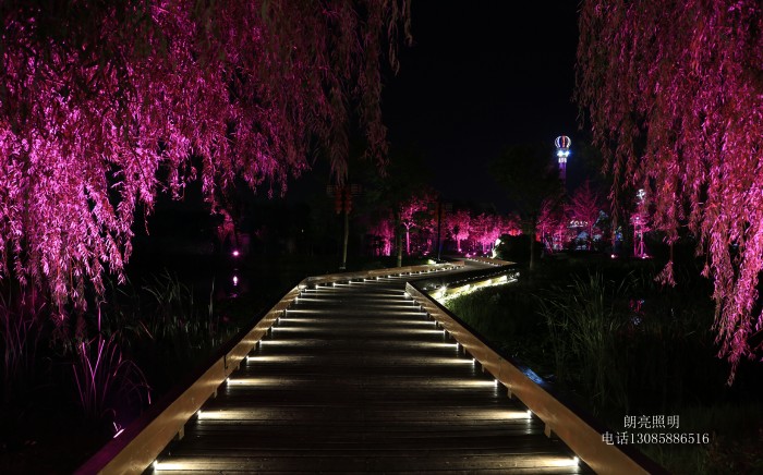 Houguan Lake Mountain Lighting in Caidian District, Wuhan