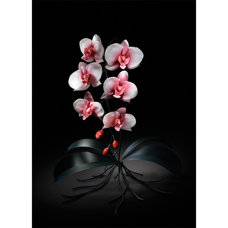 Glass Orchid Garden Decoration