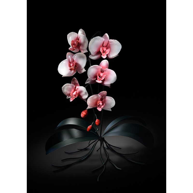 Glass Orchid Garden Decoration