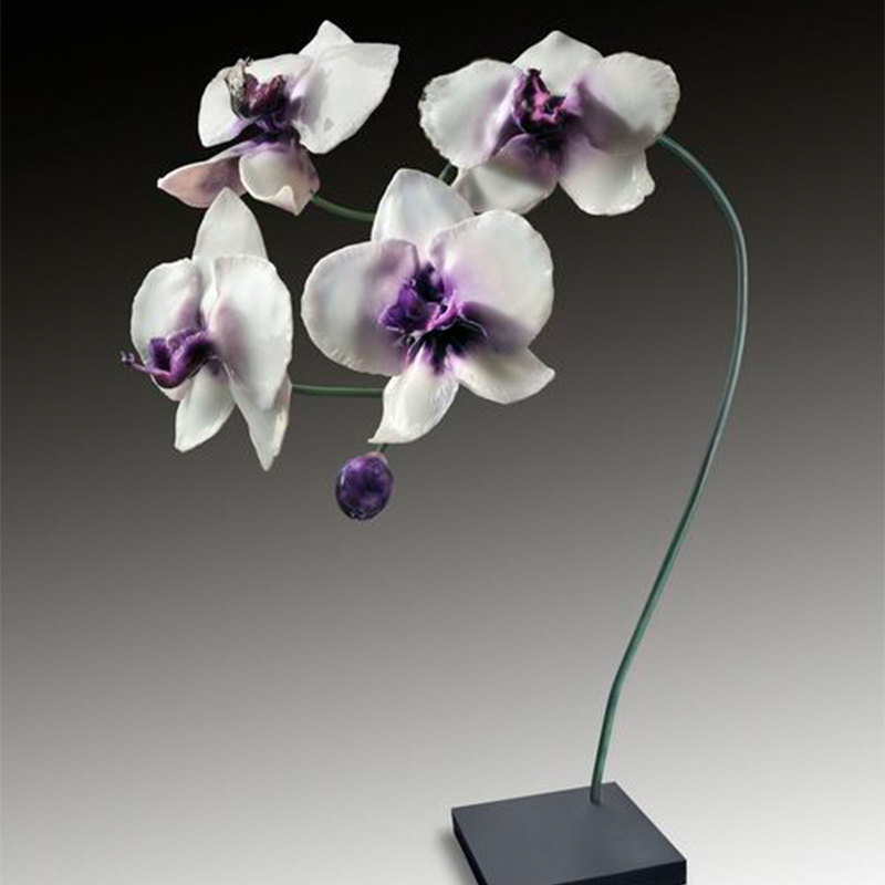 Outdoor Flower Glass Lamp