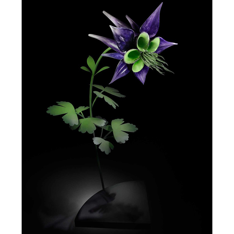 Outdoor Flower Glass Lamp