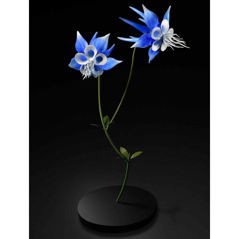 Outdoor Flower Glass Lamp