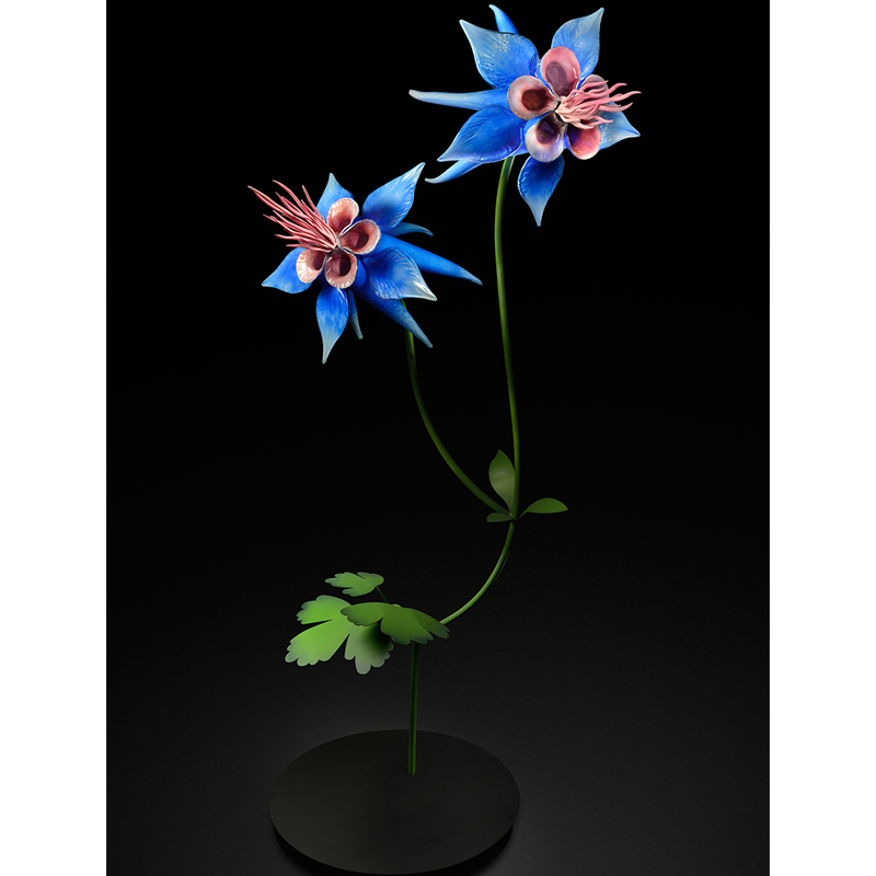 Outdoor Flower Glass Lamp