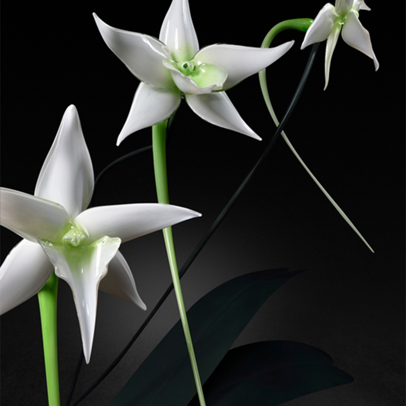 Outdoor Flower Glass Lamp