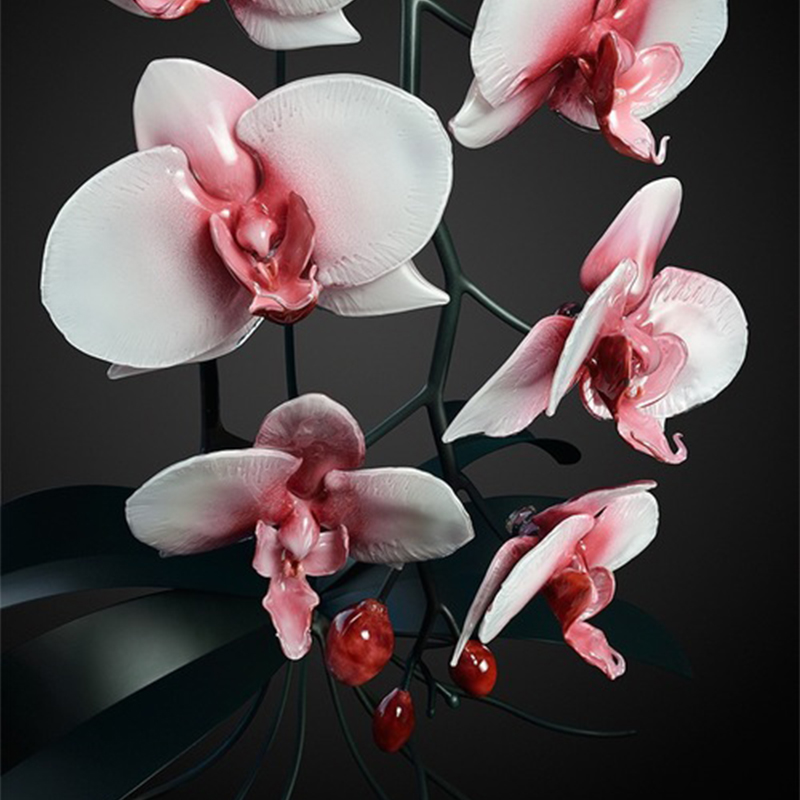 Outdoor Flower Glass Lamp