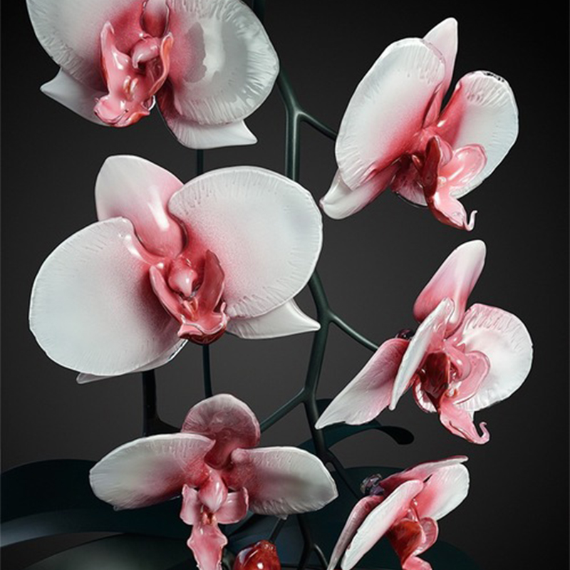 Outdoor Flower Glass Lamp