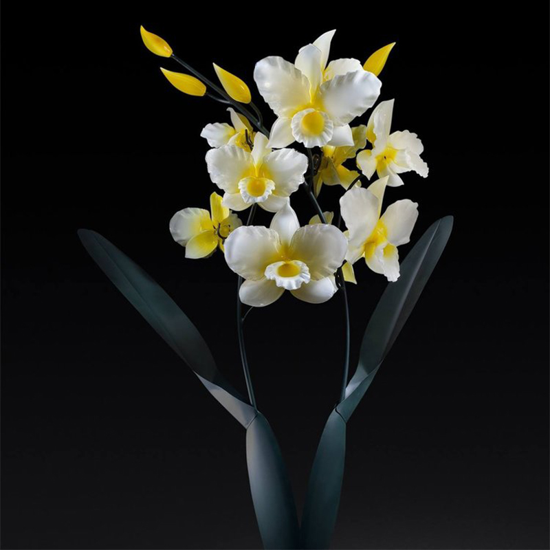 Outdoor Flower Glass Lamp